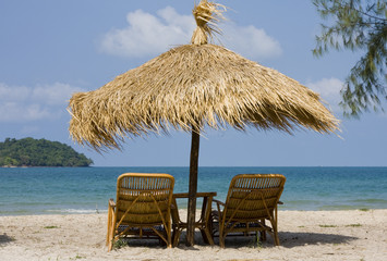 Beautiful tropical beach in Sihanouk Ville, Cambodia