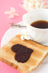 Toast  for breakfast