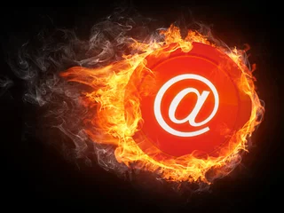 Cercles muraux Flamme E-mail