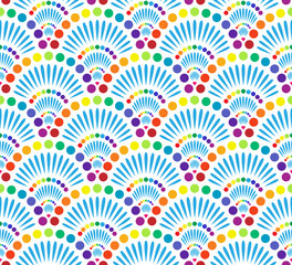 Fototapeta na wymiar Seamless rainbow colored pattern