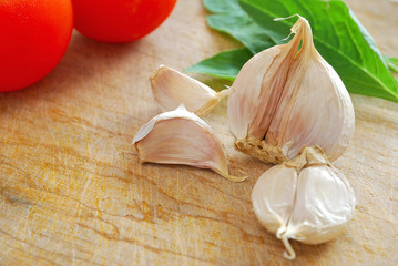 Fresh garlic as food ingredient