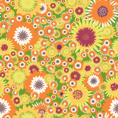 seamles flowers background vector