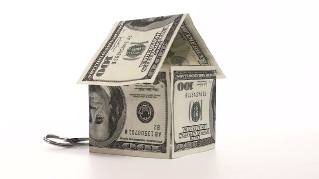 House made of cash and key loop - HD