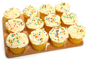 Tray of Cupcakes in Kitchen