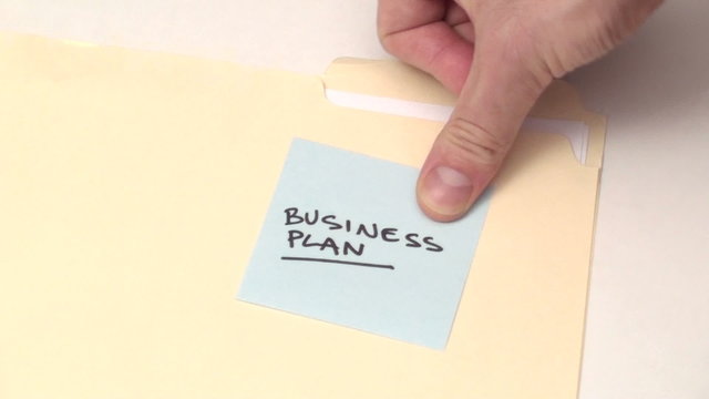 BUSINESS PLAN post it note - HD