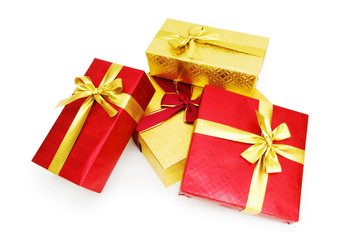 Gift box isolated on the white background