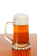 Beer glass isolated on the white background