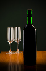 Wine concept with gradient background