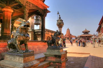 Papier Peint photo Lavable Népal Temple de Bhaktapur (Népal)