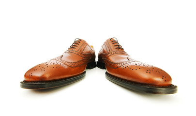 Male shoes isolated on the white background