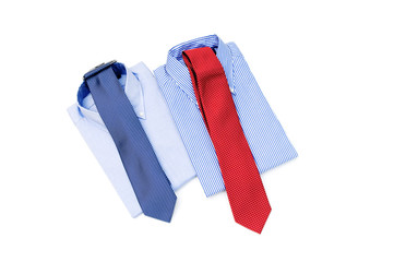 Male accessories isolated on the white background