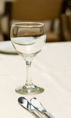 Wine glasses on the table - shallow depth of field
