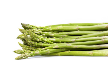 Asparagus green on white background