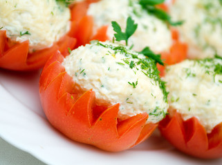 Tomatoes Stuffed with Feta.