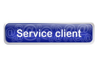 bouton rectangle web bleu service client