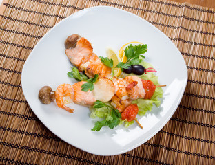 Salmon  with Vegetables.fish roast