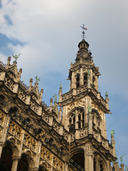 Detail eines historischen Gebäudes in Brüssel