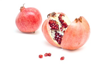 Pomegranate isolated