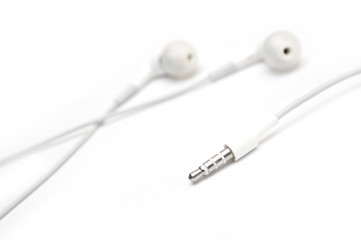 White earphones isolated