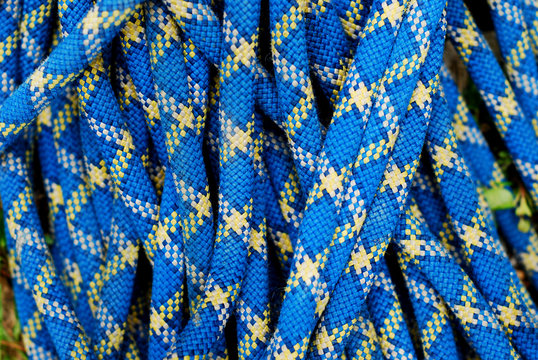 blue climbing rope background