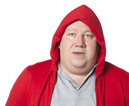 homme jouffle sweat rouge