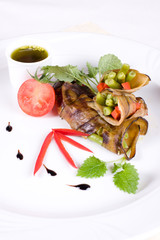 rolls of aubergine
