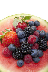 Berries and watermelon