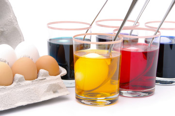 Ostereier färben - easter eggs colour 06