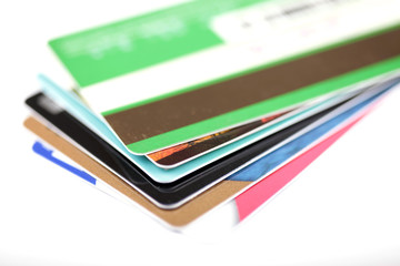 Obraz na płótnie Canvas Stack of Credit Cards