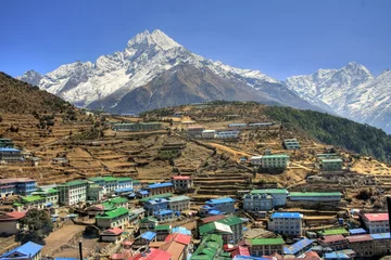 Printed roller blinds Himalayas Nepal / Himalaya - Namche Bazaar