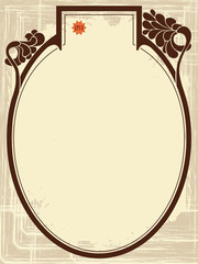 Abstract framework from the bound plants in style art-nouveau