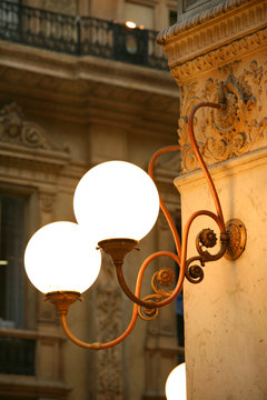 Jugendstilkugellampe, Galeria Vittorio Emanuele/Mailand