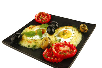 mashed potatos with vegetables