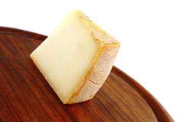 light swiss cheese on wood