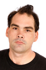 Obraz premium man with bad haircut