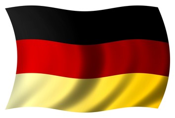 Obraz premium Grosse wehende Flagge Deuschland