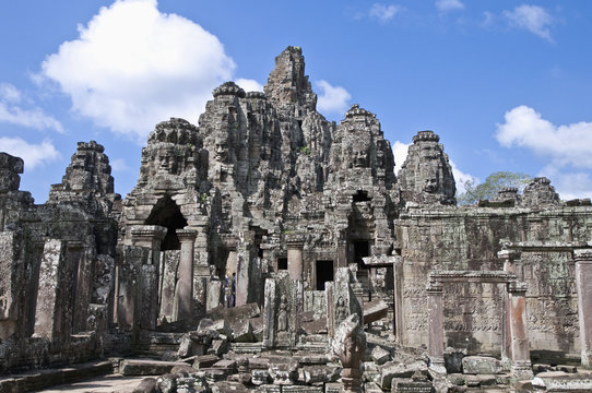 Entrance to Bayon temple within the Angkor Temples