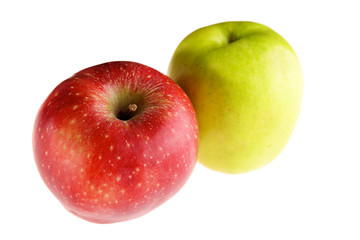 Apples on a white background