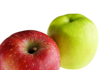 Apples on a white background
