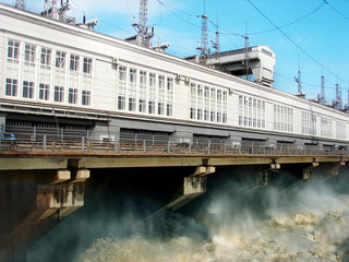 Naklejka premium Hydro power plant