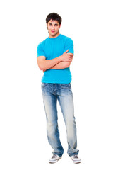 smiley guy in blue t-shirt