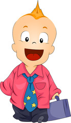Toddler Wearing Business Clothes