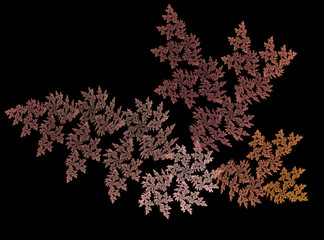 Abstract Fractal Design of Autumn Leaves