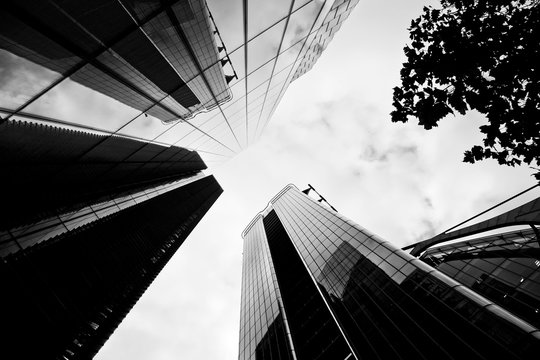 B/W Skyscrapers, London