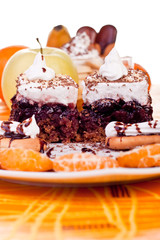 sweet cookies nad fruits