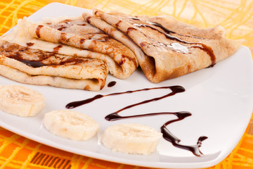 delicious pancakes on plate