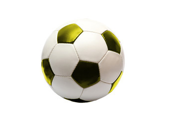 Naklejka premium soccer ball with yellow (isolated)