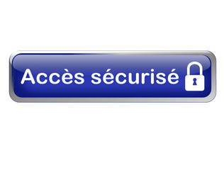 bouton gel web rectangle bleu, acces sécurisé cadena