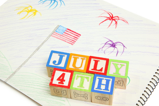 4th of July Drawing and Blocks