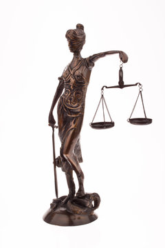 Justitia als Symbol für Gerechtigkeit und Recht.